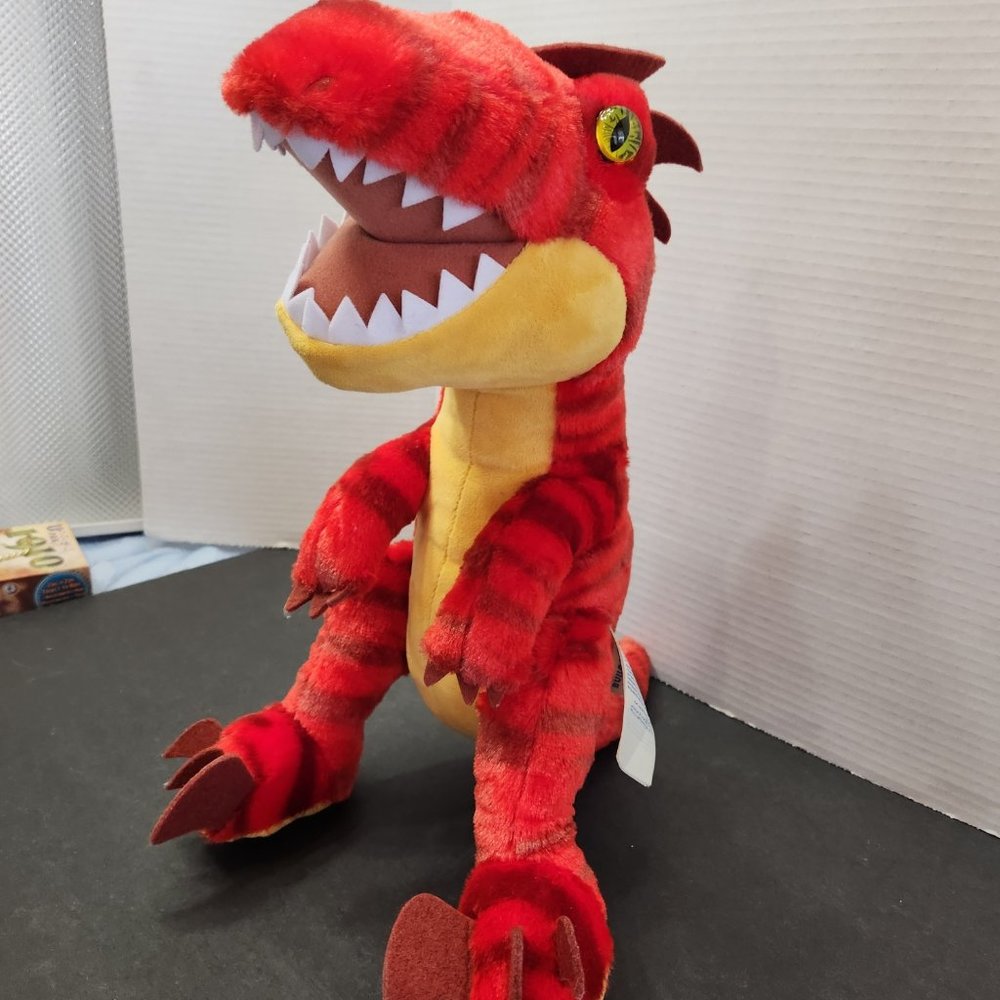 Build-A-Bear Plush Red/Gold Raptor 17"